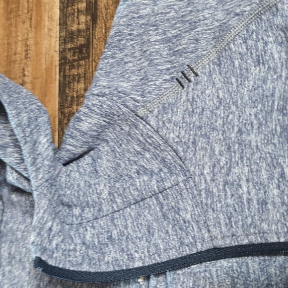 Lululemon Surge Warm 1/2 Zip Pullover Hoodie Size Large In Heathered Gray & Blue - Picture 3 of 10